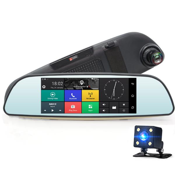 

JUNSUN E515 Dual Lens GPS FHD 1080P DVR Rearview Camera Night Vision Loop-cycle Recording