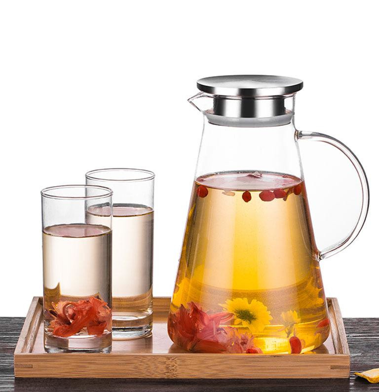 

1.4L Cold Water Kettle Glass Heat-resistant Proof Cup Teapot Large Capacity Cooling Kettle