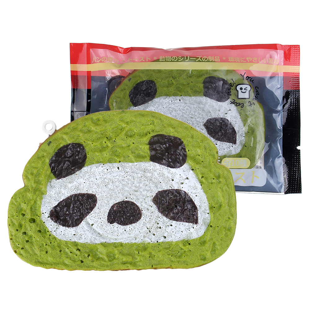 

Хлеб Squishy Green Чай Toast 8.5 * 6 * 1CM Животный мультфильм Squeeze Toys Подарочная коллекция с упаковкой