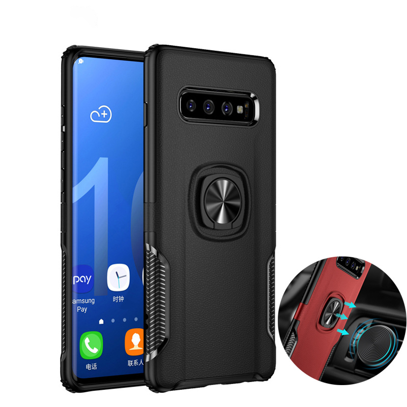 

Bakeey Protective Case For Samsung Galaxy S10 6.1 Inch Ring Grip Bracket Magnetic Adsorption Back Cover