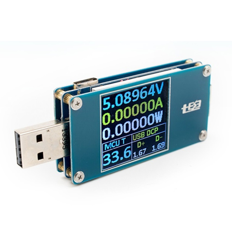 

USB Tester Resistance Voltage Current Power Energy Measurement Battery Capacity Meter Type-C Color Screen QC 2.0/3.0Wi