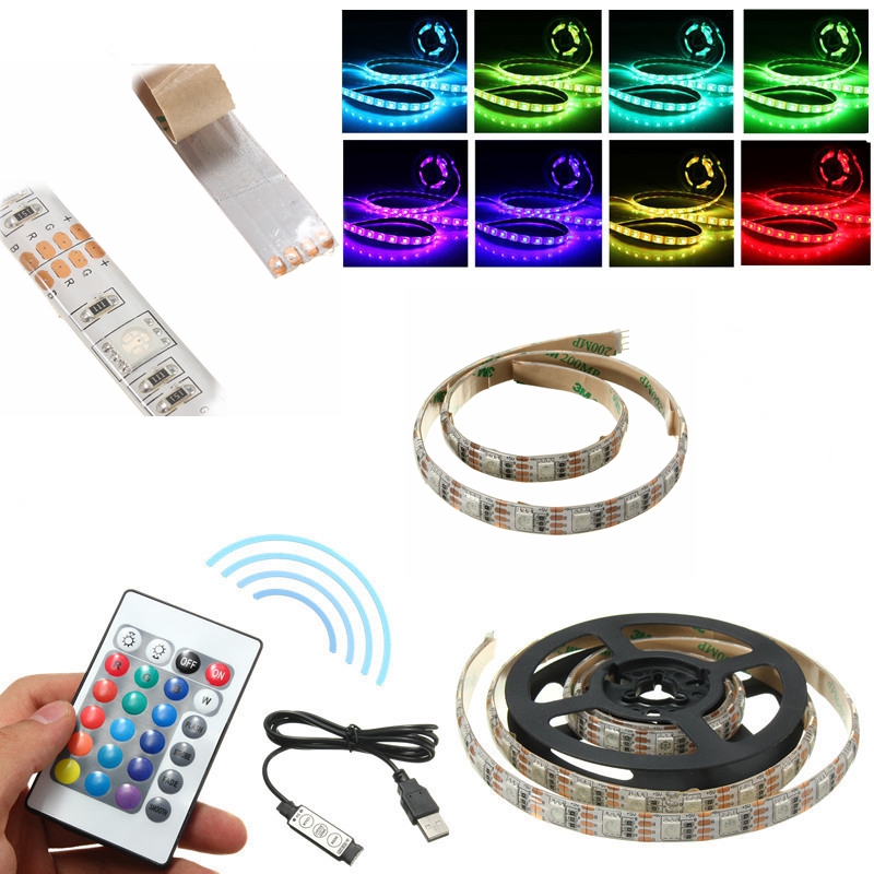 Find Waterproof USB DC5V SMD5050 Tape TV Background RGB LED Strip Light with Remote Controller for Sale on Gipsybee.com with cryptocurrencies