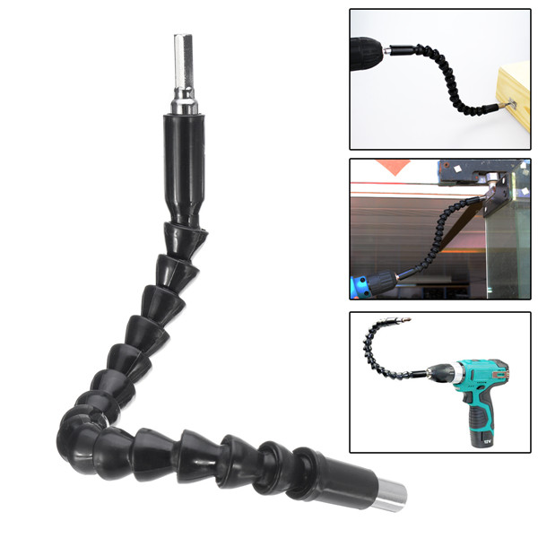 295mm Black Flexible Shaft Drill Bit Extension Screwdriver Holder Connecting Link