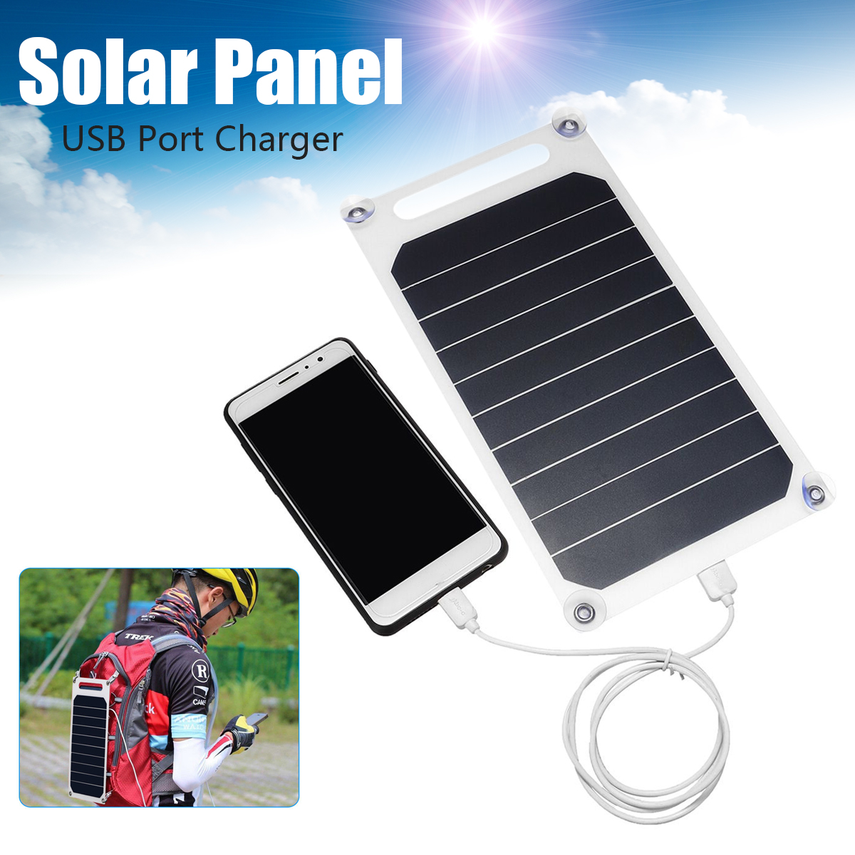 Solar Panel 5 Volt 10 Watt USB Charger