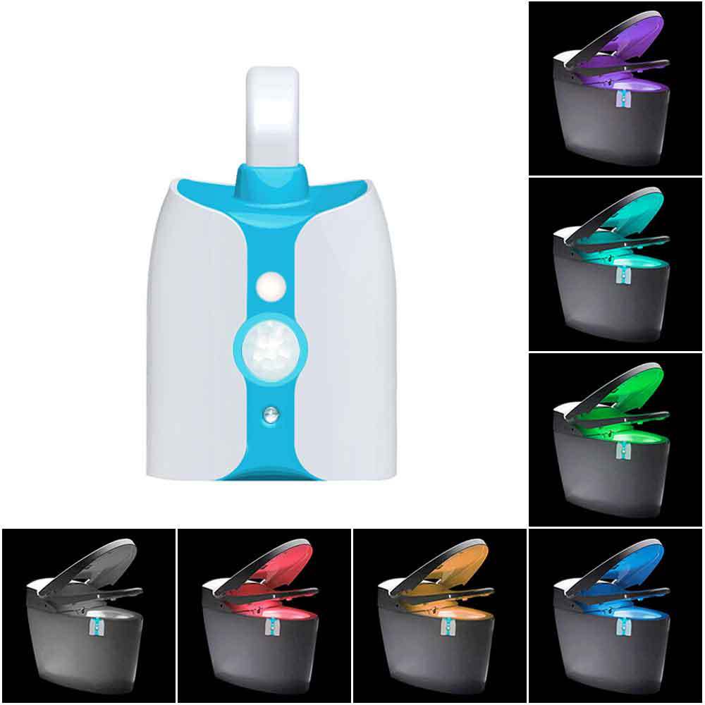 

LED Toilet Night Light Sensor Motion Activated 8 Colors Changing Bowl Nightlight for Washroom Bathroom UV sterilization