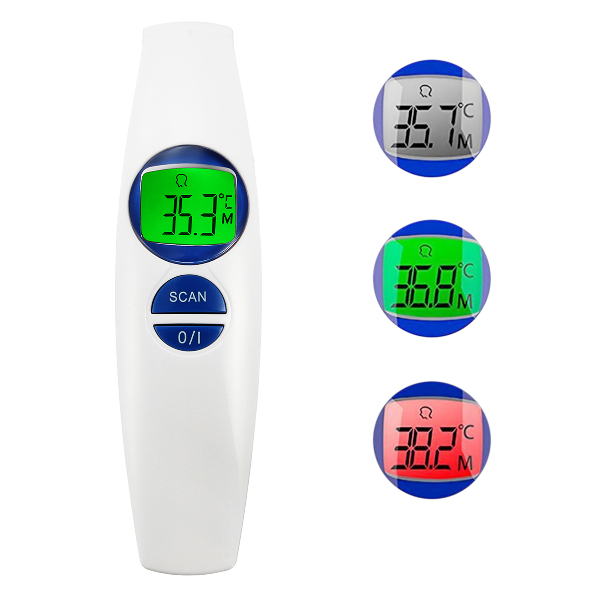 

Loskii FR-800 Digital Infrared Thermometer Non-contact Forehead Body Surface Object Temperature Measurement Safe Baby Termometro Alarm Function