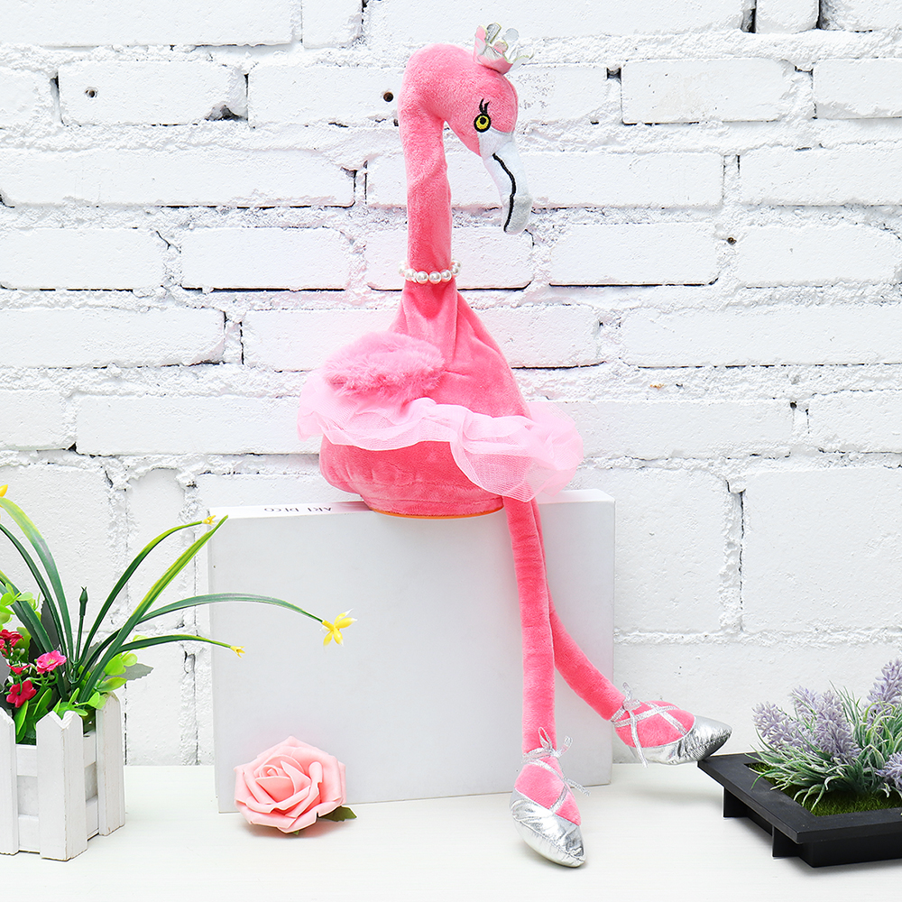 

Flamingo Singing Dancing Pet Bird 50cm 20Inches Christmas Gift Stuffed Plush Toy Cute Doll