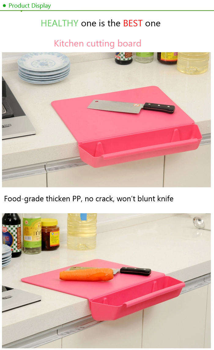 2 in 1 Thickened Antibacteria Cutting Board Collecting Board Kitchen Tool
