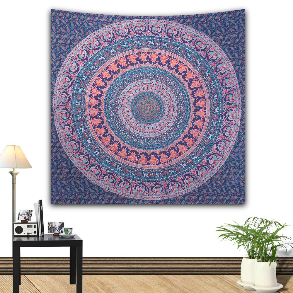 Find 230x180cm/200x150cm/150x130cm India Mandala Tapestry Wall Hanging Decor Wall Cloth Tapestries Sandy Beach Throw Rug Blanket for Sale on Gipsybee.com with cryptocurrencies
