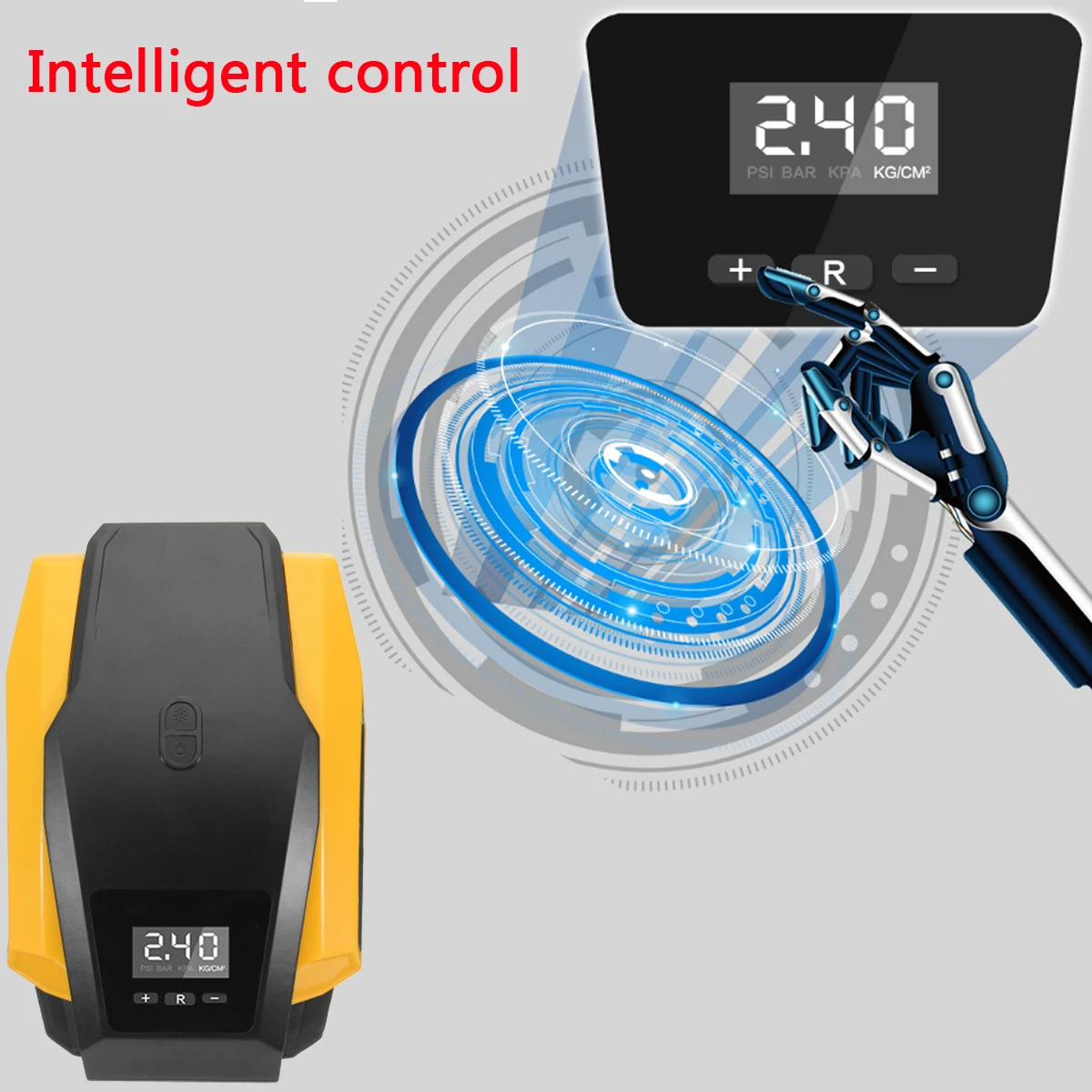 12V 120W 260PSI Tire Inflator Electric Air Compressor Digital Display/Pointer With LED Light For Motorcycle