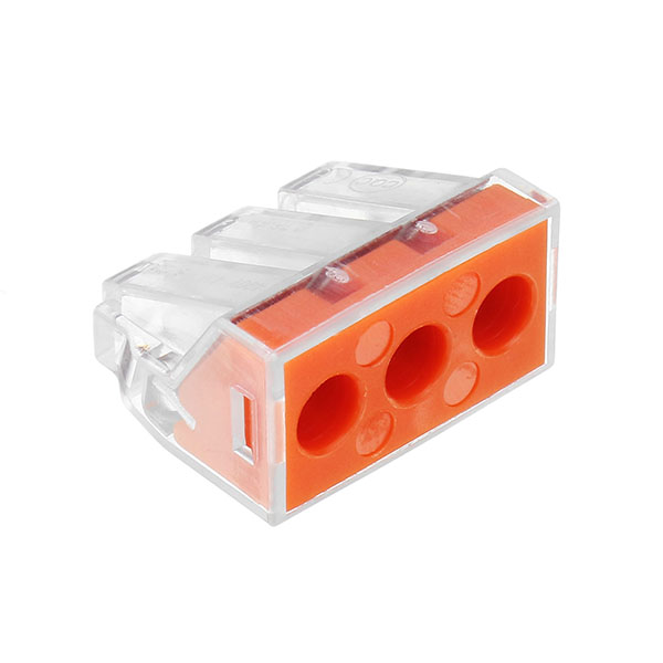 

10Pcs 3 Pins Flame Retardant Fast Spring Terminal Block Electric Cable Wire Connector