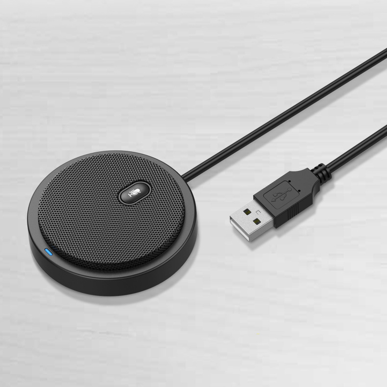 Find VIMCENT YM 200S M2 Wired 360 degree Pickup Audio Video Omnidirectional Microphone Conference Desktop Computer Black Microphone for Sale on Gipsybee.com with cryptocurrencies