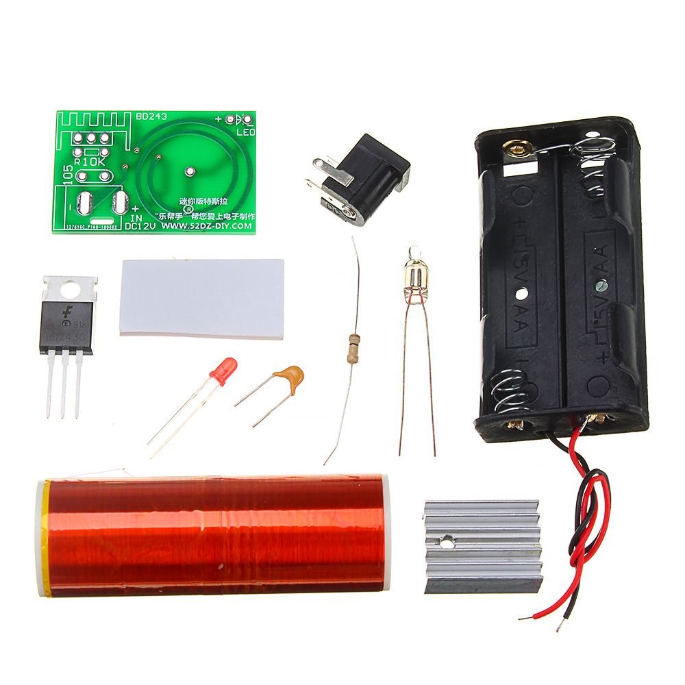 

3pcs DIY Mini Tesla Coil Module Kit Magic Projects DIY Electronic Production With Battery Socket
