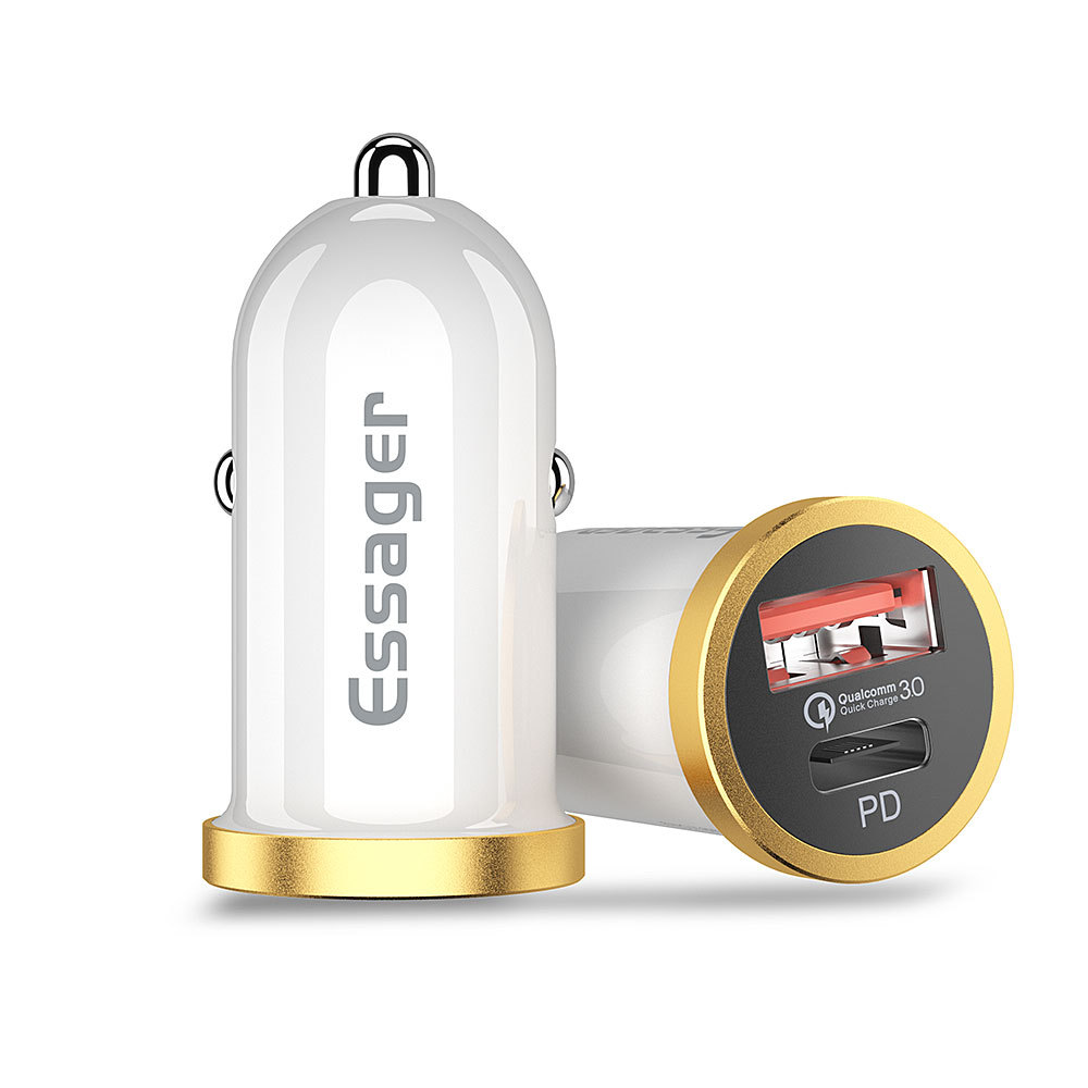 

Essager 5A PD Fast Charging Type C + USB Dual Port Car Charger For iPhone X XS Max Xiaomi Mi8 Mi9 S10 S10+