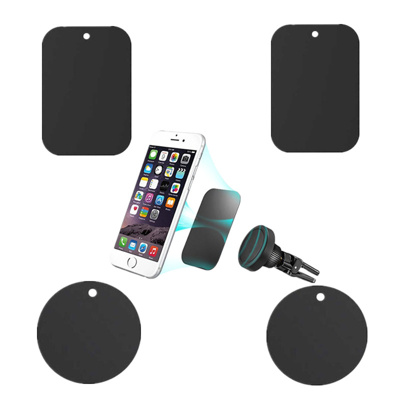 

Bakeey™ 4PCS Replacement Powerful Sticky Ultra Thin Metal Plate Car Magnetic Phone Holder Accessory