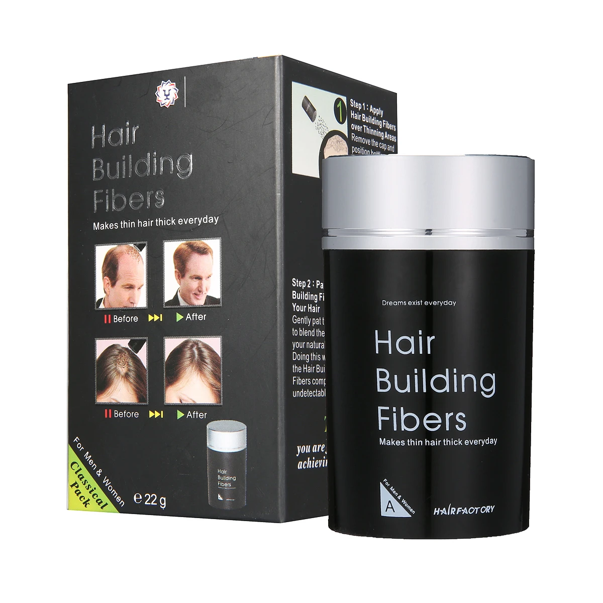 DEXE Hair Building Fibers Black Makes Hair Thick