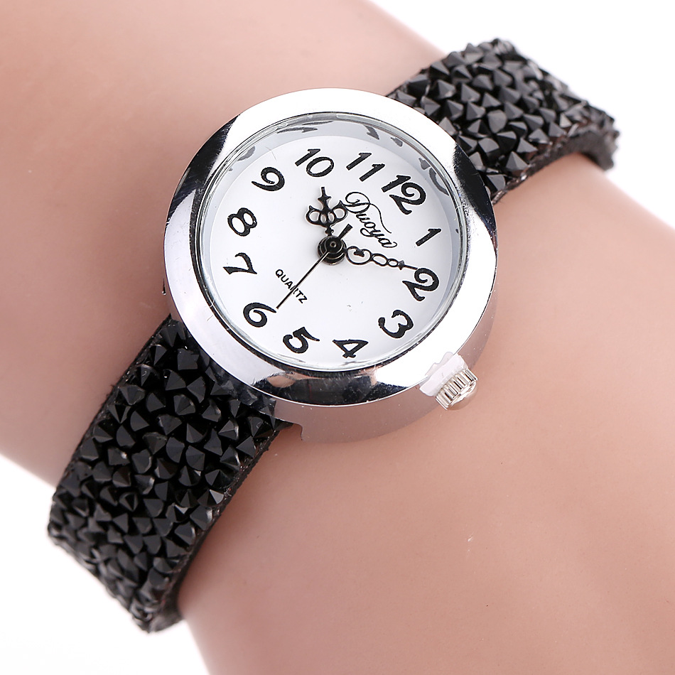 

DUOYA DY005 Ретро стиль дамы браслет смотреть подарок кожаный ремешок кварцевые часы