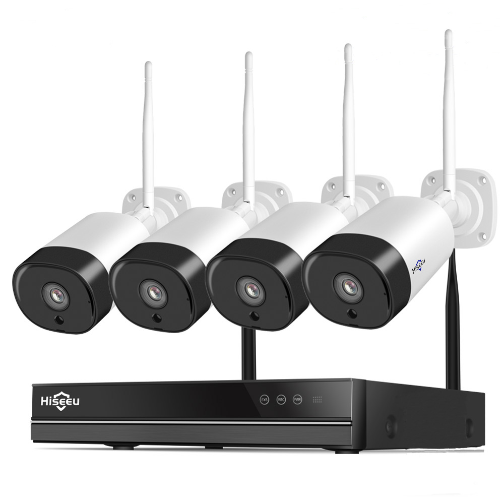 

Hiseeu WNKIT-4HB312 8CH 1080P Wireless CCTV Security System 2MP IR Outdoor Audio Record IP Camera Waterproof Wifi NVR Kit Video Surveillance