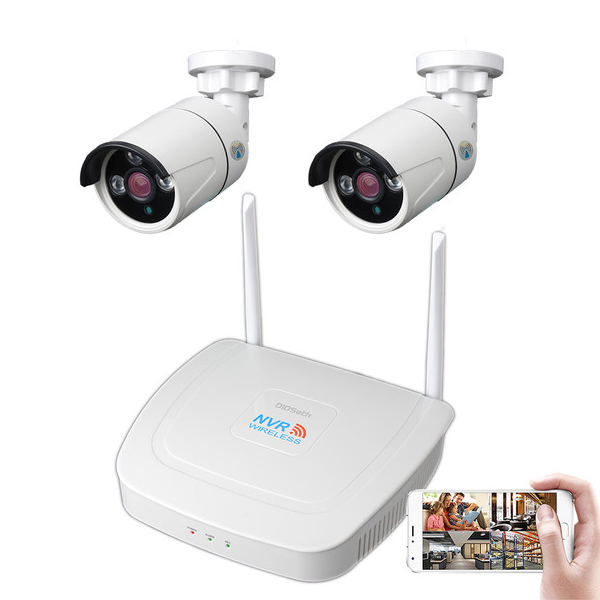 

2CH WIFI Wireless CCTV Surveillance System Kit 1080P NVR IP Security Camera System Video Surveillance Kit