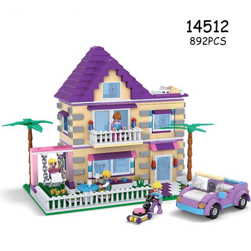 

COGO Girl Series 14512 Princess Villa 892 шт. Набор для строительства блоков Кирпичи Игрушки Лучший подарок для девочек