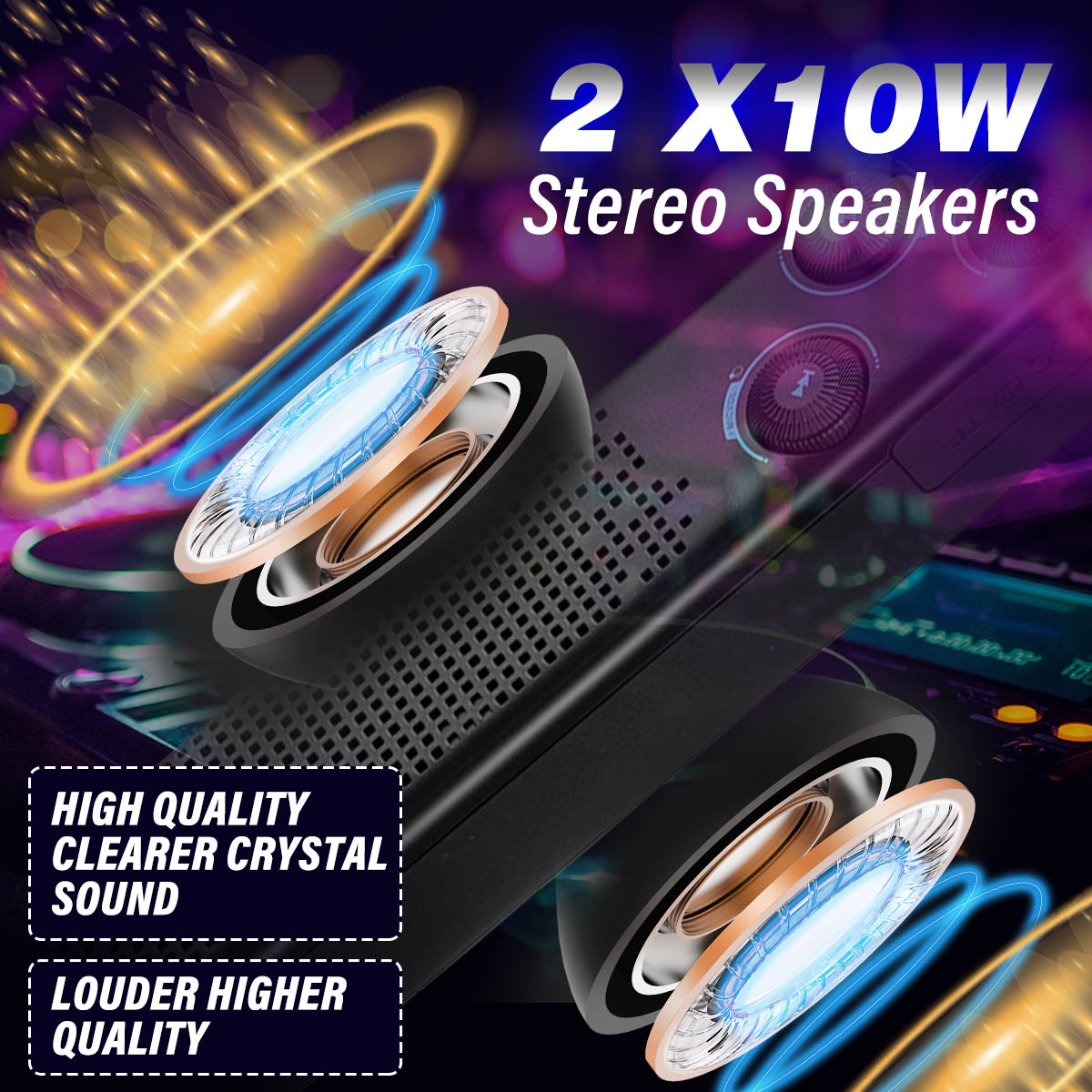 Find Bakeey M11 3 IN 1 bluetooth Microphone 2 10W HIFI Stereo Wireless Speaker 4000mAh Portable Karaoke Mic Recorder for Sale on Gipsybee.com with cryptocurrencies