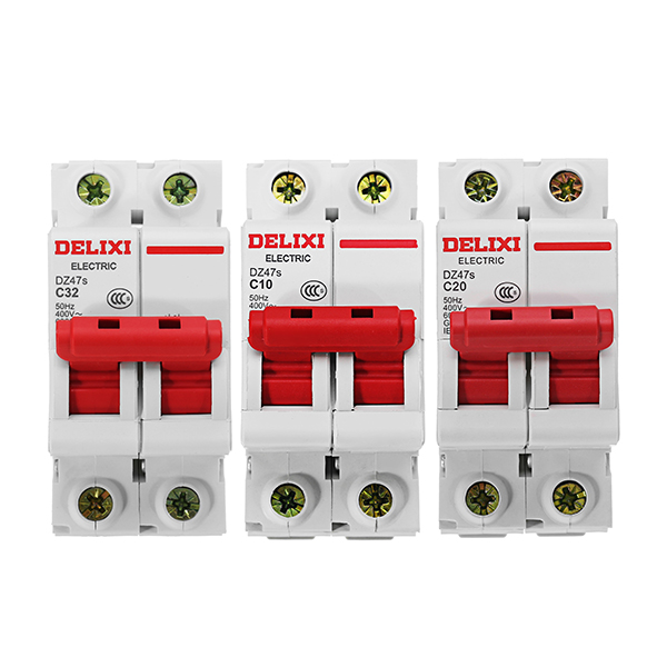 

Delixi® DZ47S-2P/c AC 400V 10/20/32A 2P Plastic Air Switch Miniature Circuit Breaker