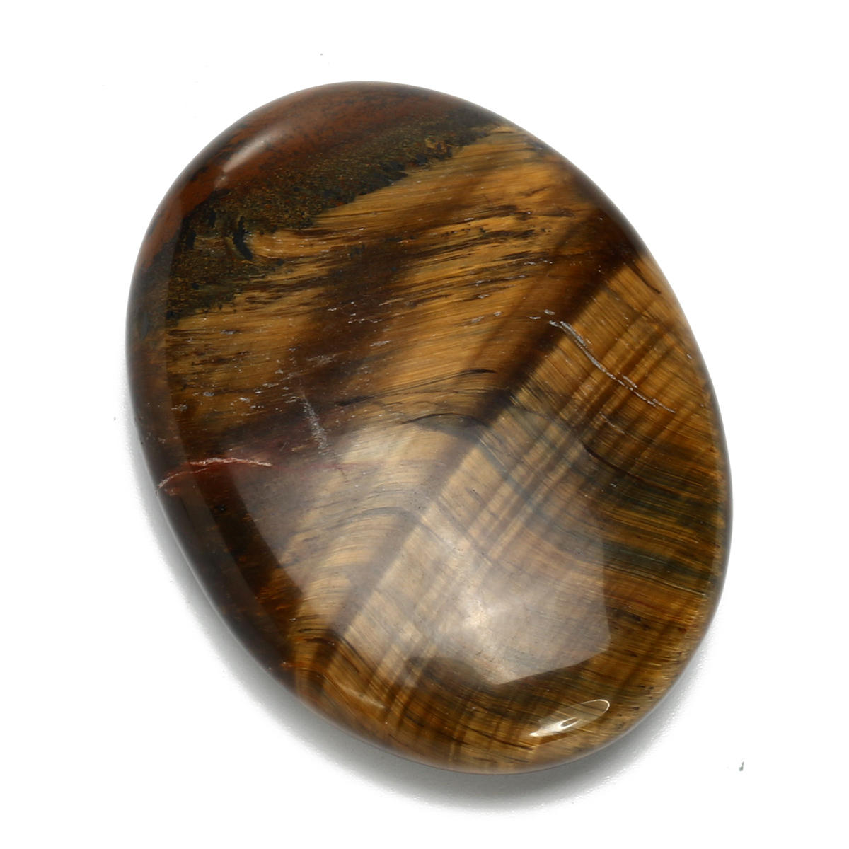 

Tiger's Eye Carved Palm Worry Stone Gua Sha Healing Crystal