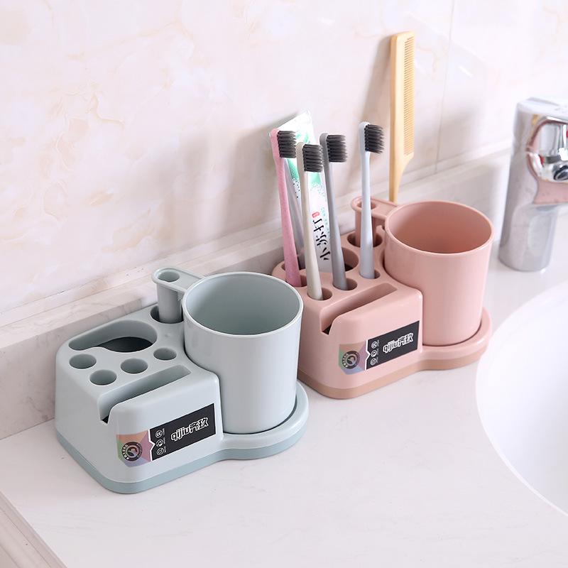

Household Creative Toothbrush Rack Set Bath Toothpaste Wash Cup
