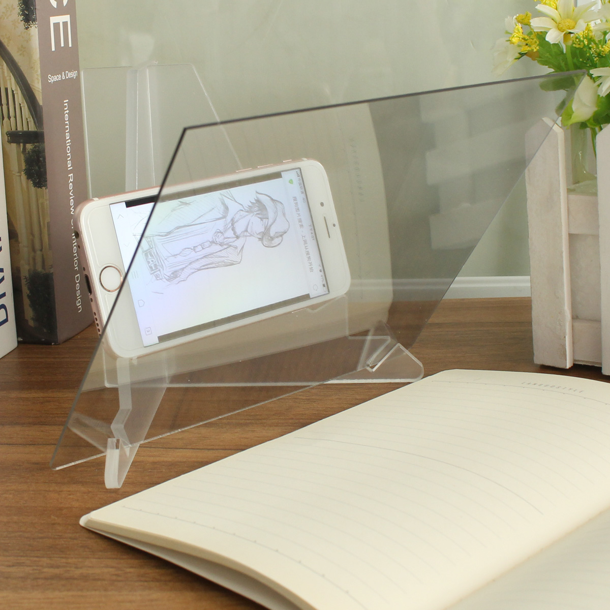 

Чертежный планшет Настольный рисунок эскиза Линейная доска Отражение зеркал
