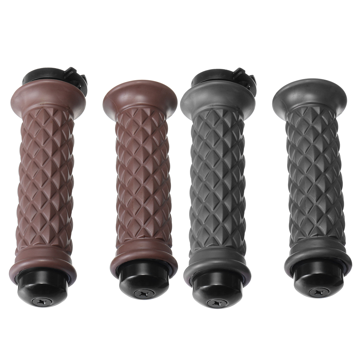 

7/8inch 22mm Motorcycle Rubber Handlebar Hand Grip For Cafe Racer Bobber Clubman
