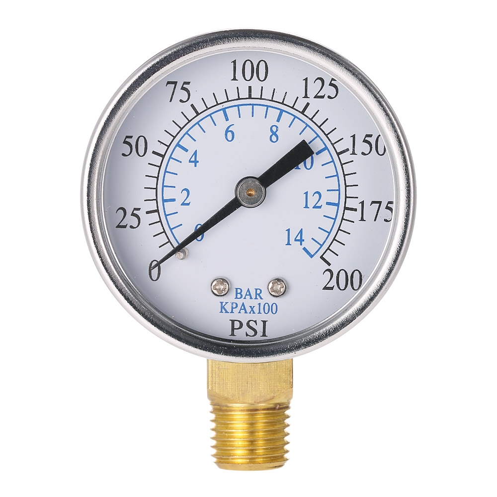 

TS-50-14 Pressure Gauge 0-200psi 0-10bar 1/4 NPT Mini Pressure Gauge Air Compressor Hydraulic Vacuum Gauge Manometer Pressure Tester