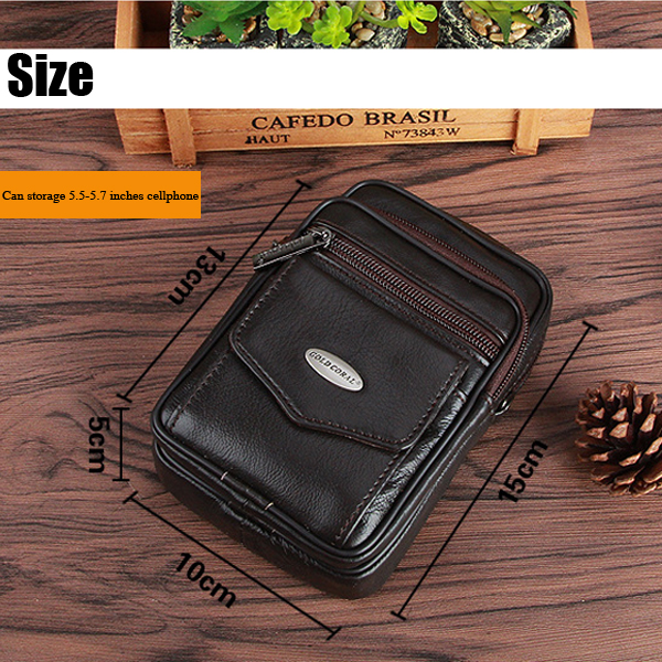 5.3 inches cell phone men genuine leather vintage waist bag crossbody bag at Banggood-arrival notice