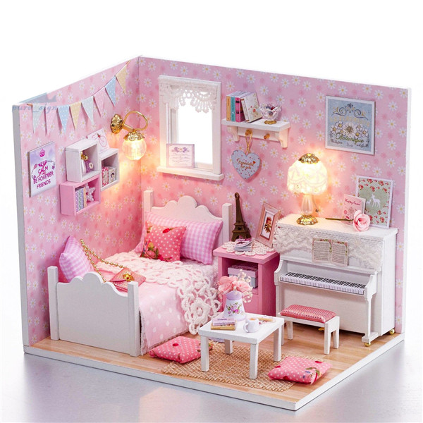 

DIY Кукольный домик Кукольный домик Миниатюрный кукольный дом House My Little Angels Piano Room