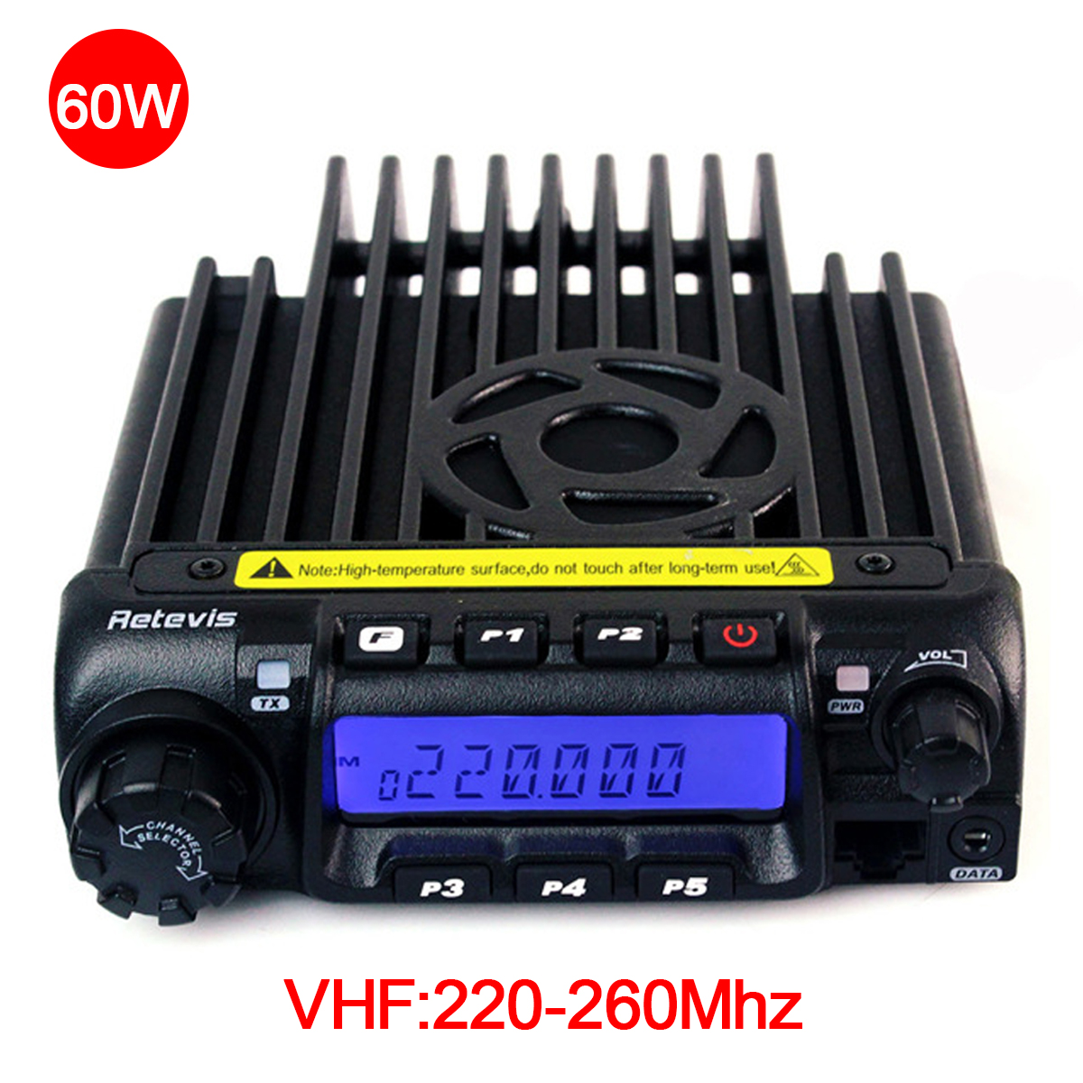 

Retevis RT-9000D Mobiles Auto Radio Digital 60W VHF 220-260MHz Walkie Talkie MIC