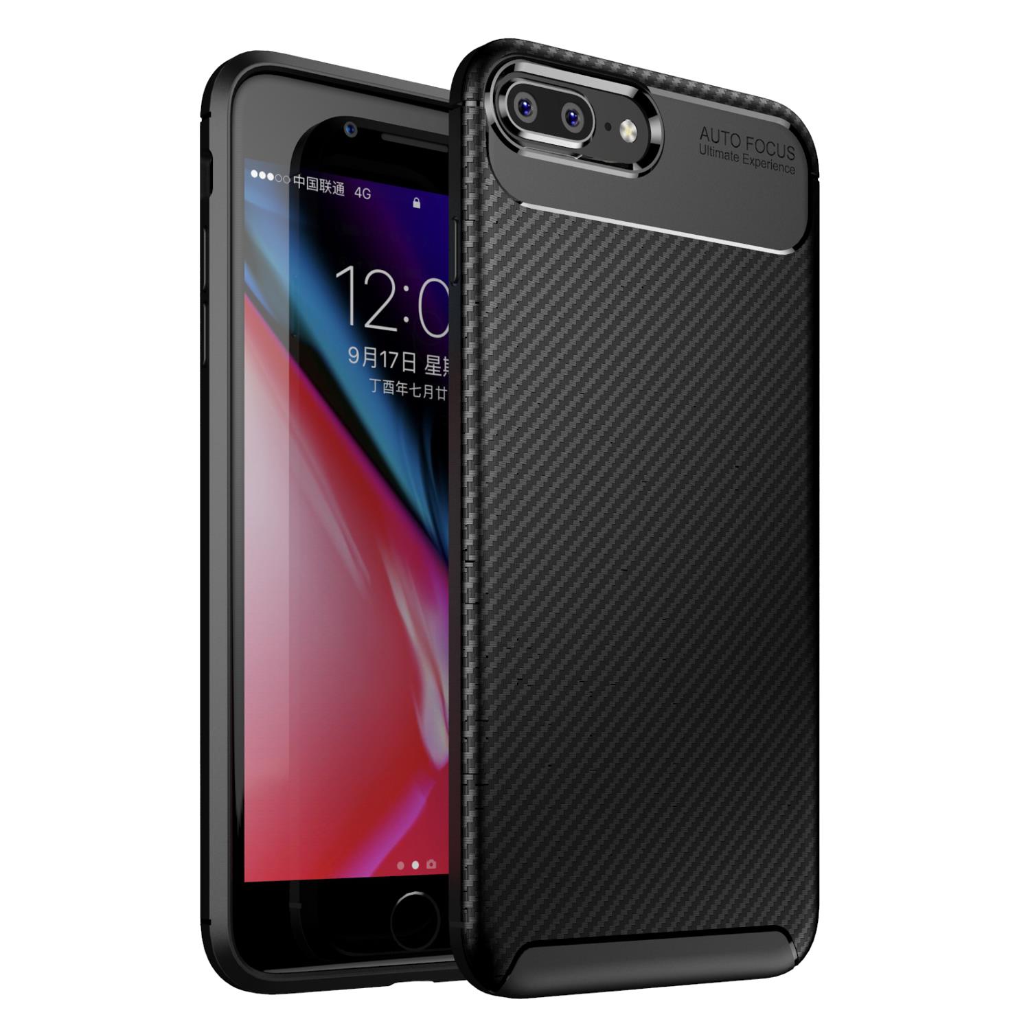 

Bakeey Protective Case For iPhone 7 Plus/8 Plus Slim Carbon Fiber Fingerprint Resistant Soft TPU Back Cover