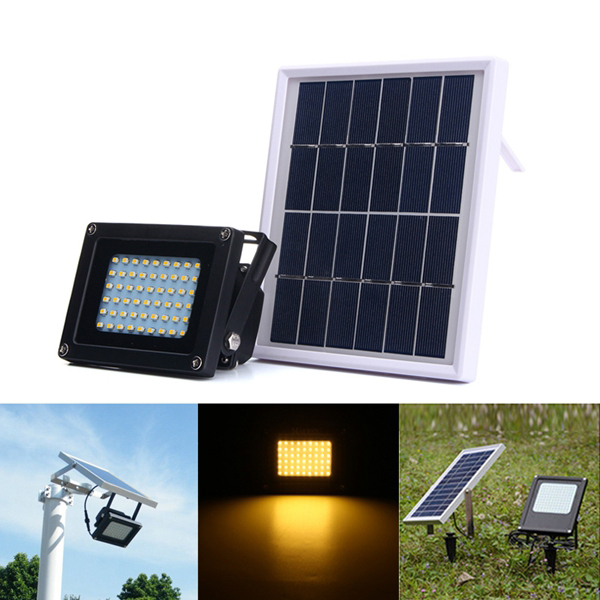 

Solar Powered 54 LED Sensor Warm White Flood Light Outdoor Waterproof IP65 Garden Security Lamp