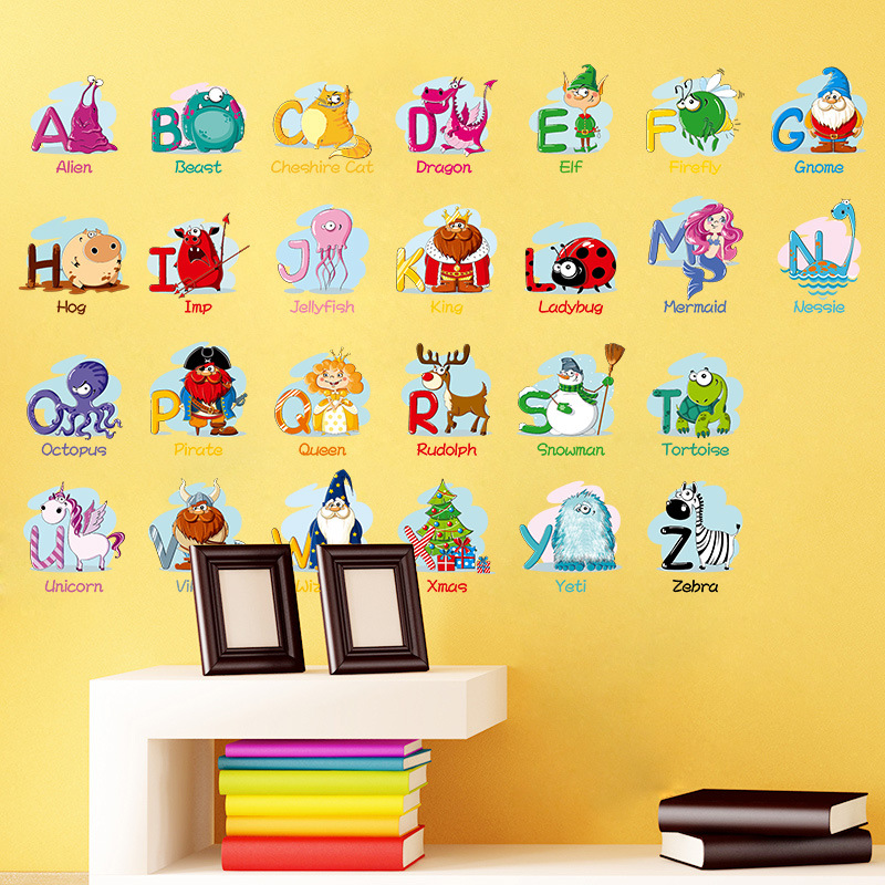

DIY Children's Nursery School Background Alphabet Wall Stickers