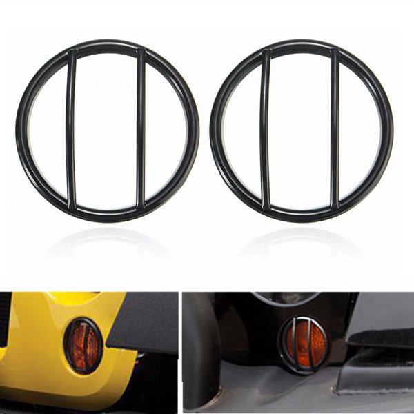 

2pcs Turn Signal Light Cover GrillE-mounted For Jeep Wrangler JK 2007-2015