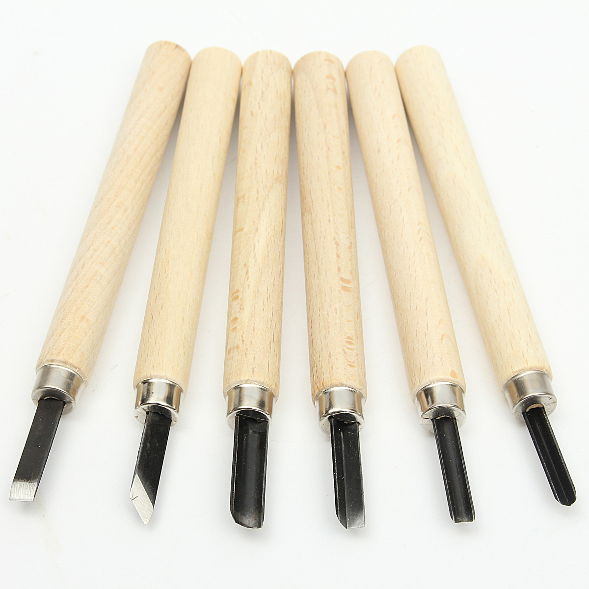 

6pcs деревянные резчики ручки резьба по дереву рабочие ложка долото ручные инструменты комплект