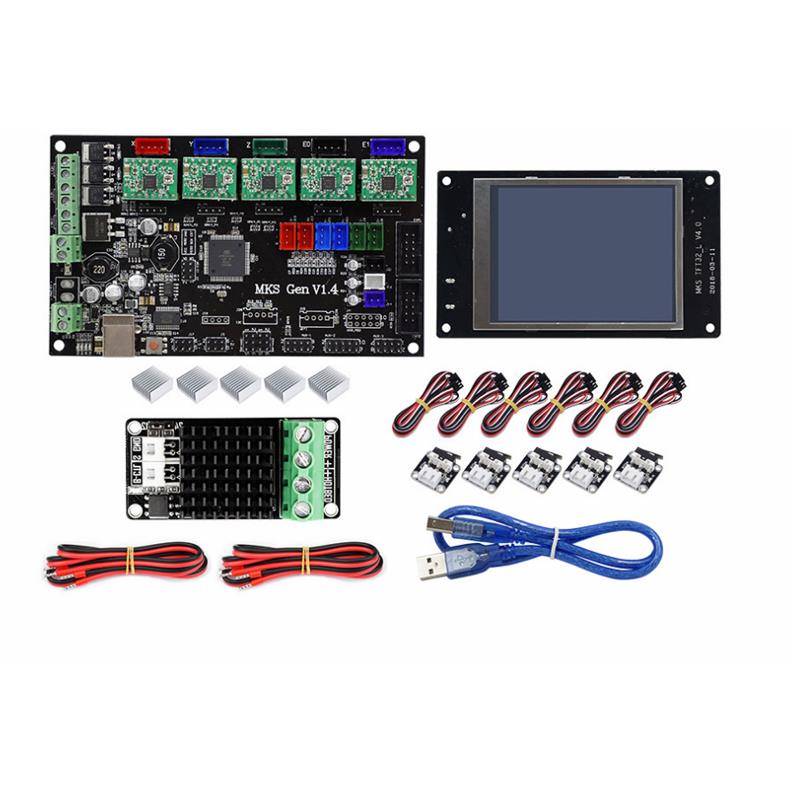 

TF3.2 LCD Display Screen + MKS GEN V1.4 Mainboard Motherboard +MOS MINI + 5x A4988 Driver + 6x Limit Switch Kit For 3D P