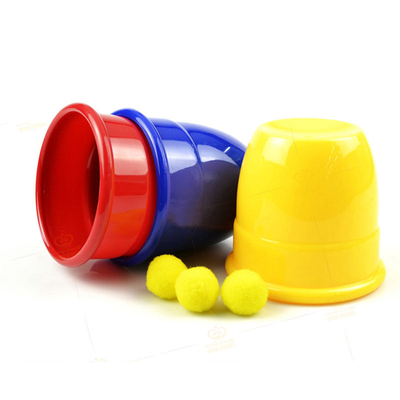 

Funny Trick Props Three Magic Cups Toys For Kids Children Gift