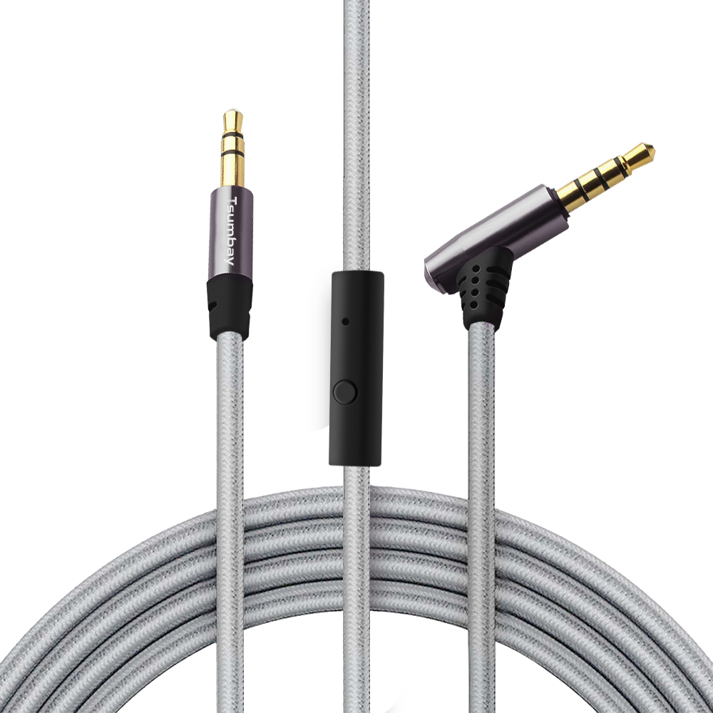 

AECHEER 1M 3,5 мм AUX-кабель Штекер-штекер Штекер аудиокабеля со встроенным Дистанционный Микрофон для Наушники