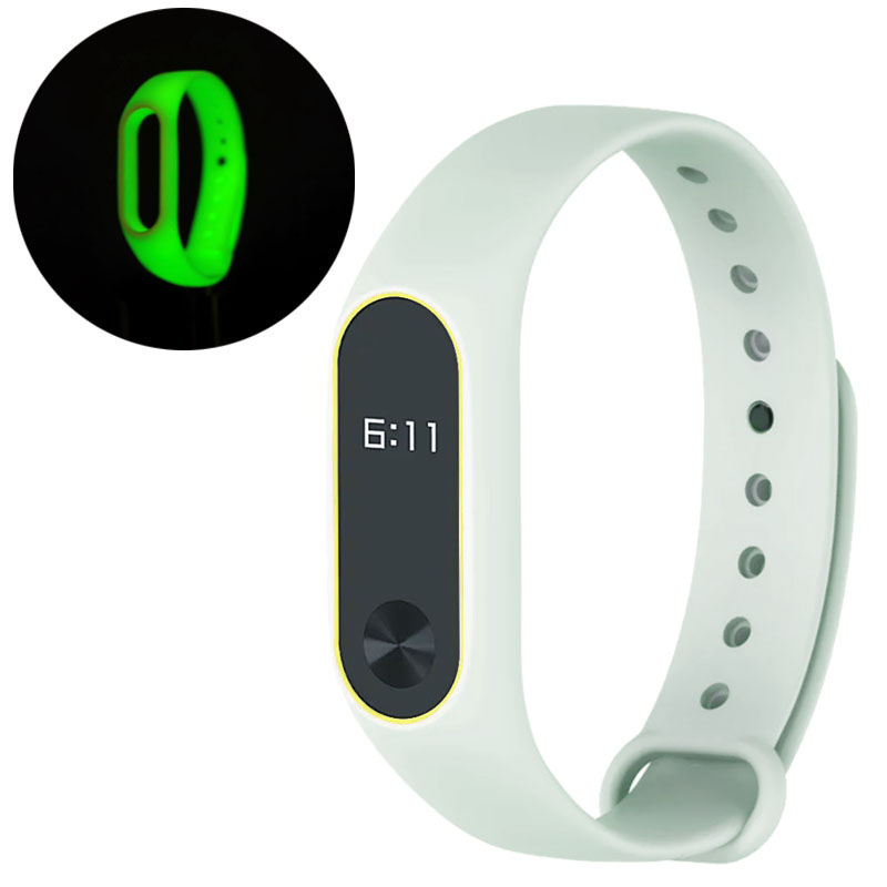 

Luminous Double Color TPE Watch Band Wrist Strap for XIAOMI Miband 2