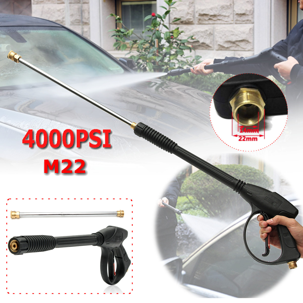 Eau haute pression 4000PSI Rondelle Spray Gun Clean Car Decker + Extension Wand