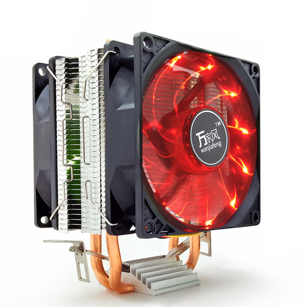 

12V 3Pin Бесшумный Охладитель охлаждения охлаждающего вентилятора с двойной башней для Intel LGA1150 1151 1155 AMD 2/3 +