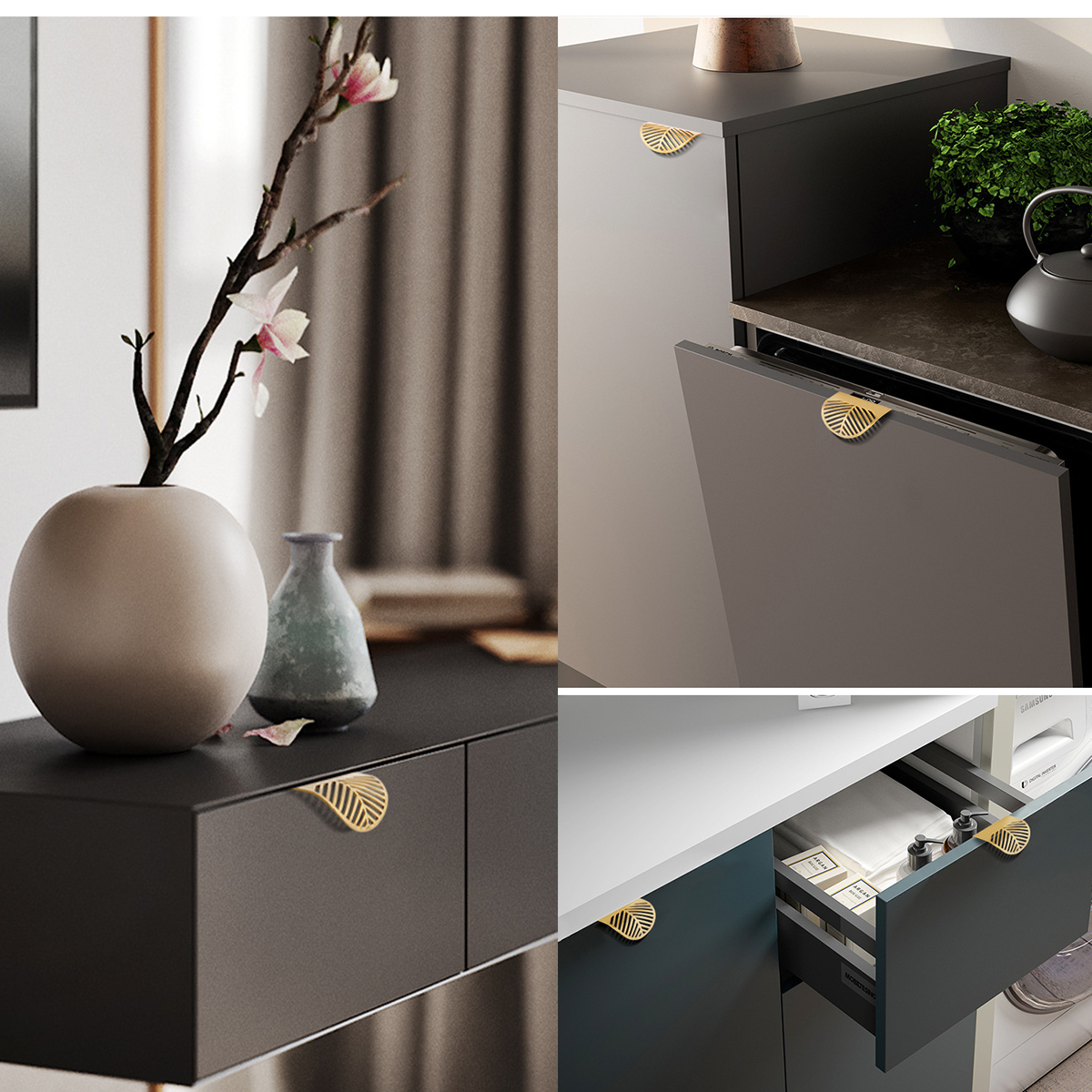 Find Modern Nordic Minimalist Pull Hand Leaf Invisible Cabinet Wardrobe Furniture Drawer Handle Ins Wind Zinc Alloy for Sale on Gipsybee.com with cryptocurrencies