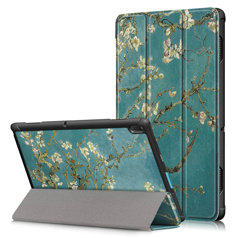 

Tri-Fold Printing Tablet Case Cover for Lenovo Tab E10 Tablet - Apricot Blossom