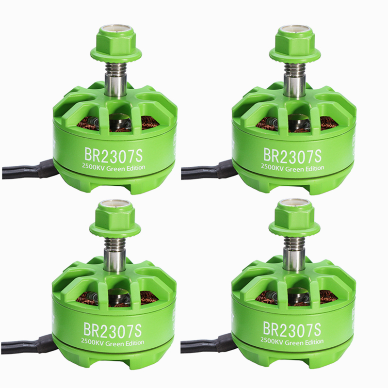

4X Racerstar 2307 BR2307S Green Edition 2500KV 2-4S Brushless Motor For X220 250 300 RC Drone FPV Racing