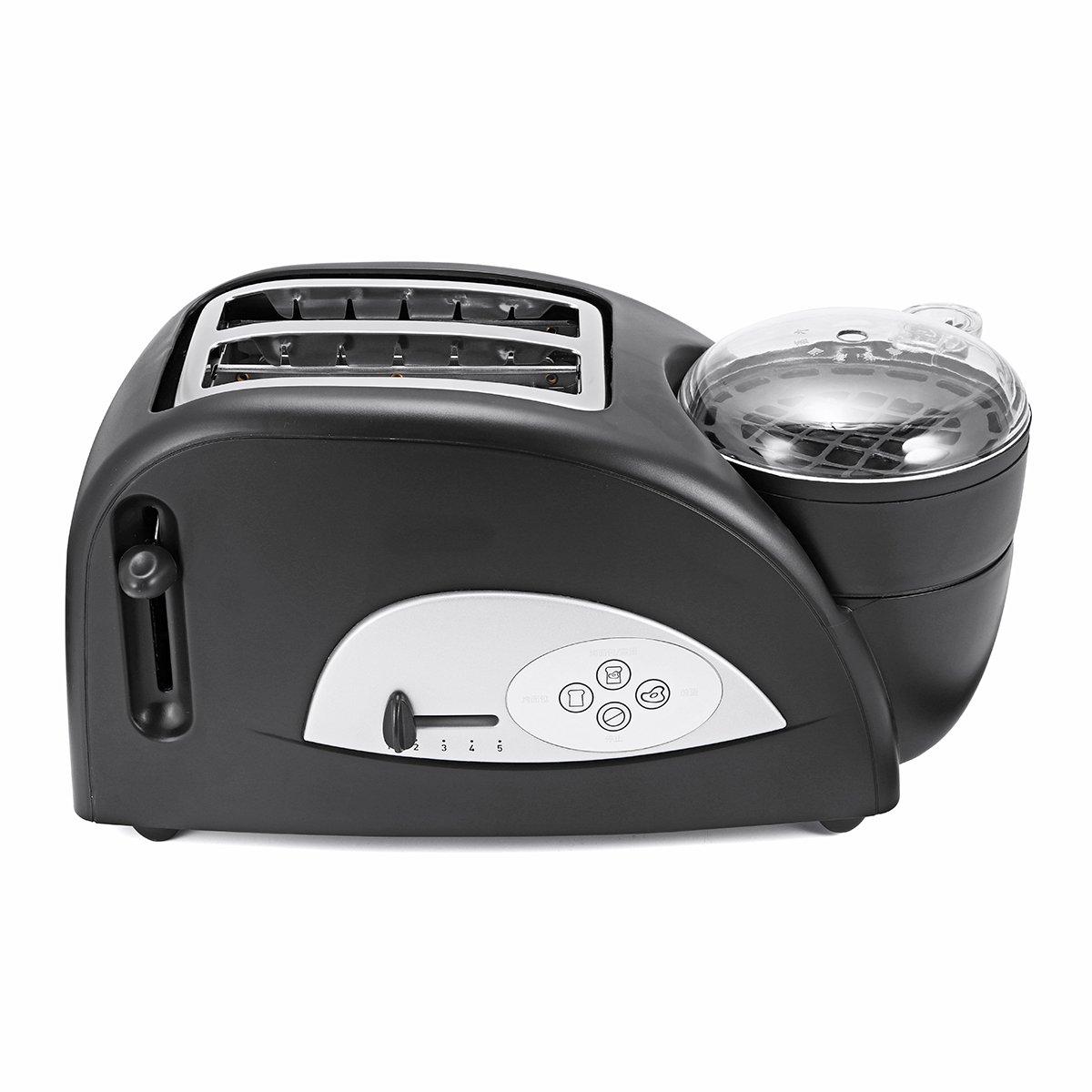 

2 In 1 Stainless Toaster and Egg Cooker Breakfast Wide Slot Toaster Kitchen Oven Machine
