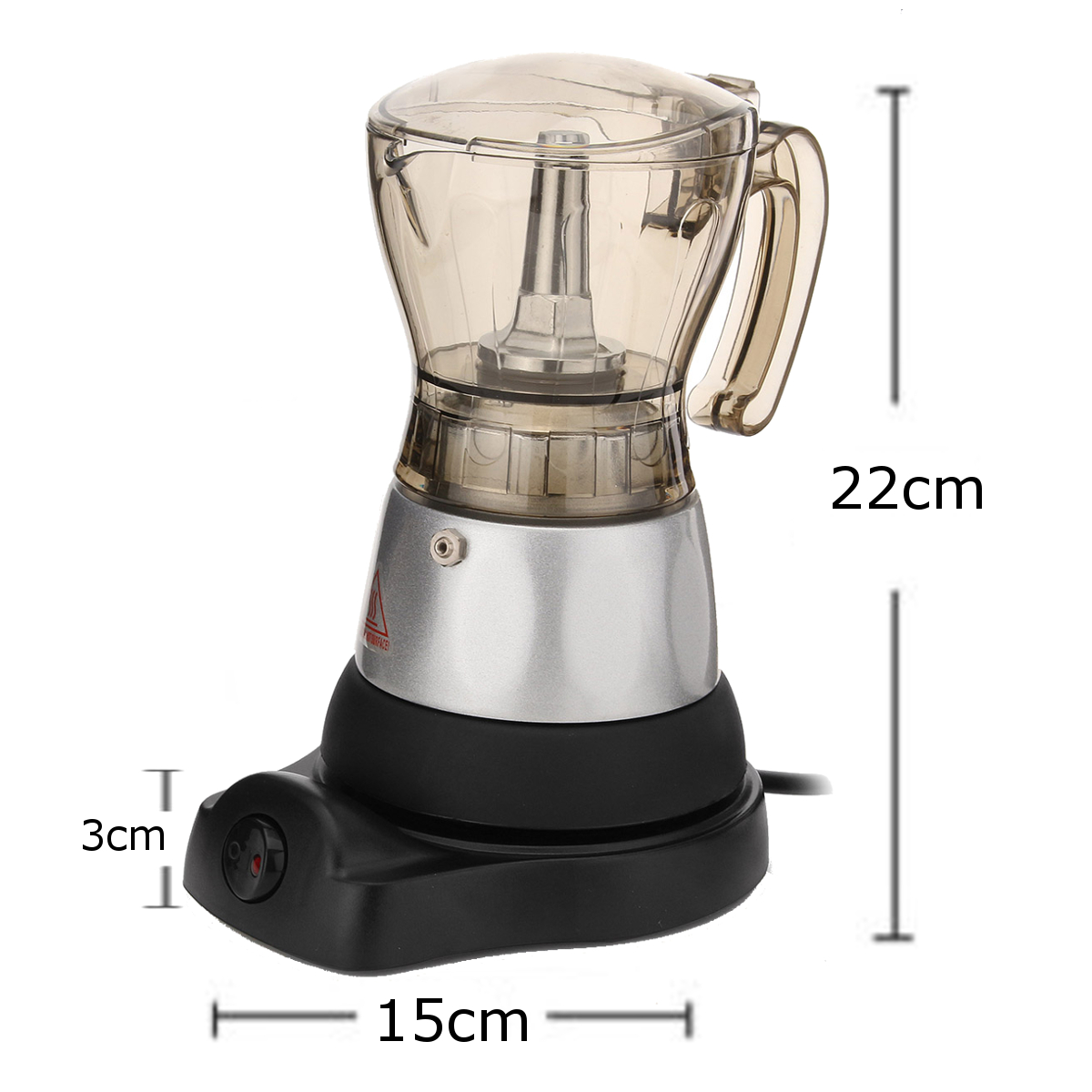 4 Cup Automatic Transparent Acrylic Coffee Maker Percolator Moka Pot Stovetop Espresso Pot Machine 9